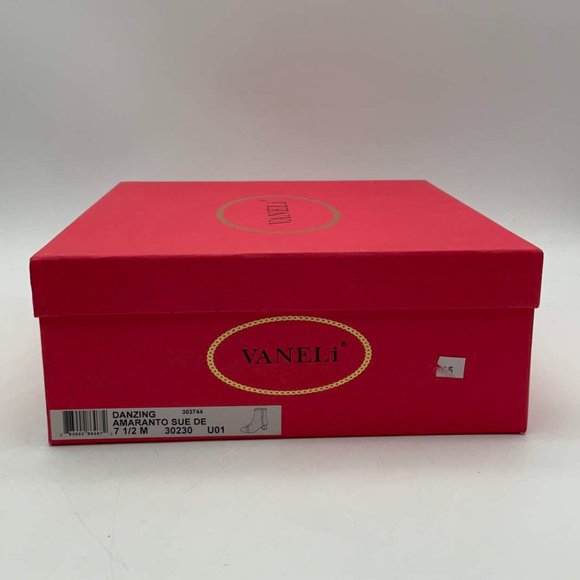 Vaneli Maroon Almond Toe‎ Zip Cushioned Comfy Ankle Cap Toe Fridge Booties Shoes - Picture 8 of 16